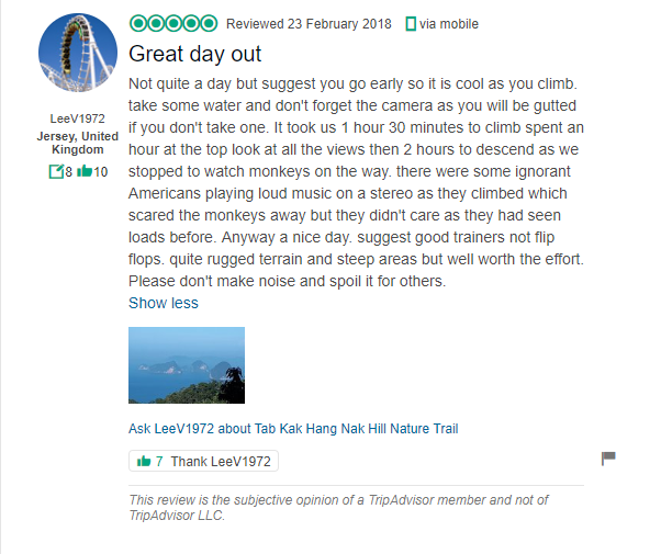 Tab kak Hang Nak Hill Nature Trail Review 5